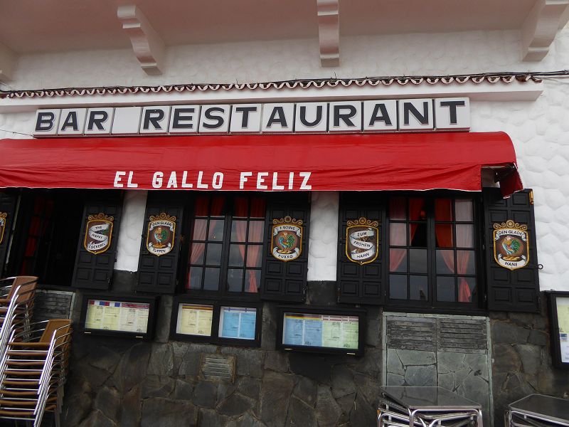 Las Palmas Gran Canaria der Glckliche Hahn el gallo feliz Restaurant