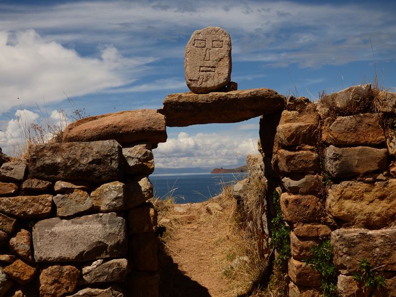 Copacabana  Lago Titicaca Titicacasee  Isla del Sol Isla de Luna Schlange Serpentina Serpiente