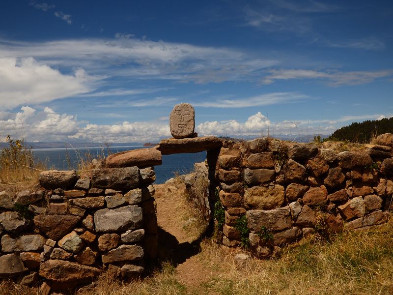 Copacabana  Lago Titicaca Titicacasee  Isla del Sol Isla de Luna Schlange Serpentina Serpiente