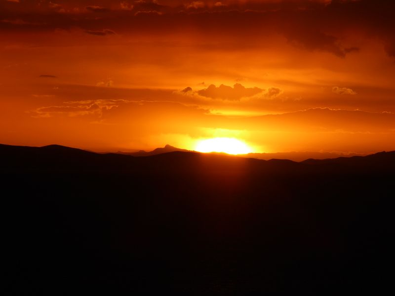 Bolivien  Copacabana  Lago Titicaca Titicacasee Cerro Calvario Porto Sundowner