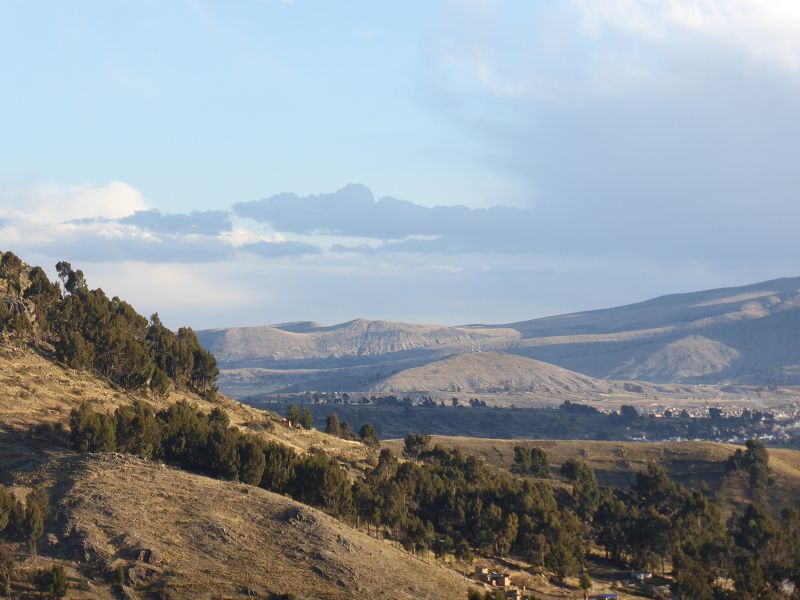 Bolivien Anden die Ruinen von Tiahuanaco Lago Titicaca Titicacasee Tiahuanaco 