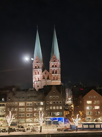 fensterblick auf Lübeck