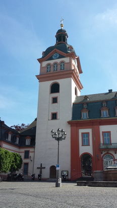 Weilburg an der Lahn  Schiffstunnel Schloss Kettenbrücke Rollschiff  Kanu Eisenbahn