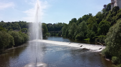 Weilburg an der Lahn Schifftunnel Schloss Kettenbrücke Rollschiff  Kanu  Löwe von Nassau 