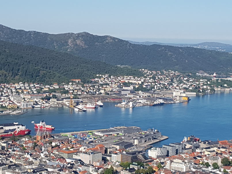 Bergen Bergen Hausberg Fløyen Talstation Fløi-Bahn