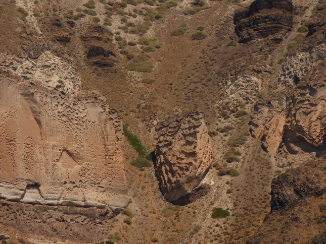 Santorin Felsen Vulkanasche Vulkangestein Felsen