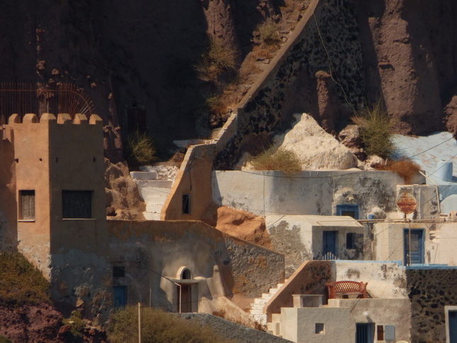 Santorini Santorin Santorin Seilbahn Aufstieg Eselweg 