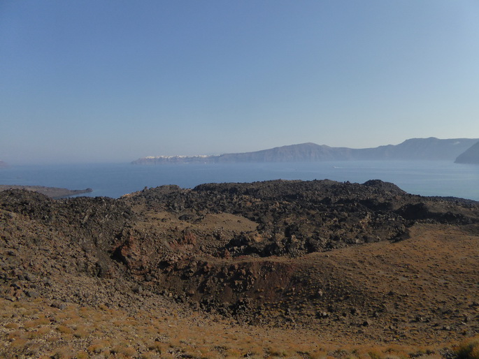 Santorin Oia Finika Imerovigli Thera Oiablick vom Meer