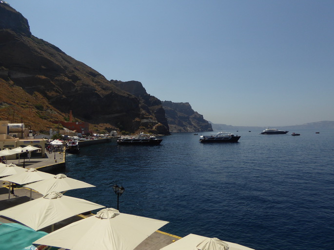 Santorini Santorin Santorin Seilbahn Aufstieg Eselweg 