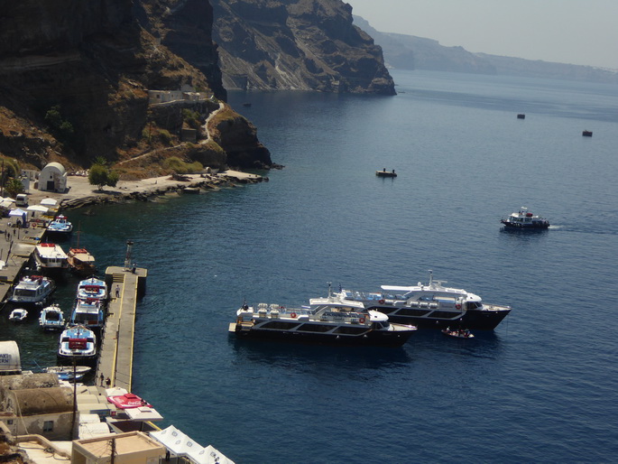 Santorini Santorin Santorin Seilbahn Aufstieg Eselweg 